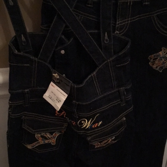Jeans with shoulder straps - Picture 2 of 3